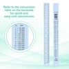 Unique Bargains Aluminum Alloy Rulers with Centimeters Millimeters Inches and Conversion Table 2 Pcs - 4 of 4