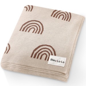 100% Luxury Cotton Soft Knit Swaddle Baby Blanket for Blanket for Newborns and Infants Boys and Girls - 1 of 4