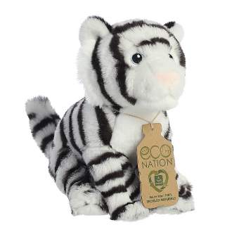 Aurora Small White Tiger Eco Nation Eco-Friendly Stuffed Animal 7.5"