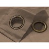 RT Designers Collection Nancy Faux Luxurious Silk Grommet Curtain Panel 54" x 63" Taupe - 3 of 4