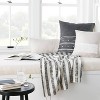 Contrast Edge Stripe Throw Blanket Railroad Gray/Cream - Hearth & Hand™ with Magnolia - image 2 of 4