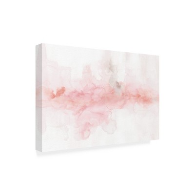 Trademark Fine Art -Lisa Audit 'Rainbow Seeds Abstract Blush Gray Crop' Canvas Art