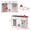 FUFU&GAGA White Cat Cabinet Clear Acrylic Cabinet Door Built-in Scratching Board Scratching Rod Jump Board Lights - 3 of 4