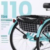 3 Wheel Bikes for Adults, 7 Speed Tricycles for Adults，Large Rear Basket and Bag - 2 of 4