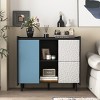GlasFlength Decorative Storage Cabinets Modern Two Tone Cabinet with Drawers and Open Shelves for Dining Room, Multicolored, 35.43"*15.74"*31.49" - 3 of 4