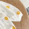 MyKids-USA Baby Floral Embroidered Pattern Ruffle Design Square Collar Onesie - 4 of 4
