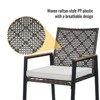 Aukfa 5-Piece All-Weather Woven Rope & Acacia Wood Square Patio Dining Set with Cushions - 4 of 4