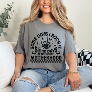 Simply Sage Market I Rock Motherhood Garment Dyed Tee - 1 of 4