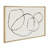 Kate and Laurel Sylvie Going in Circles and Minimalist Woman Framed Canvas Set by Teju Reval of SnazzyHues - 2 of 4