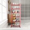 HDZNVF 6-Tier Rolling Cart Gap Kitchen Slim Slide Out Storage Tower Rack with Wheels - 4 of 4