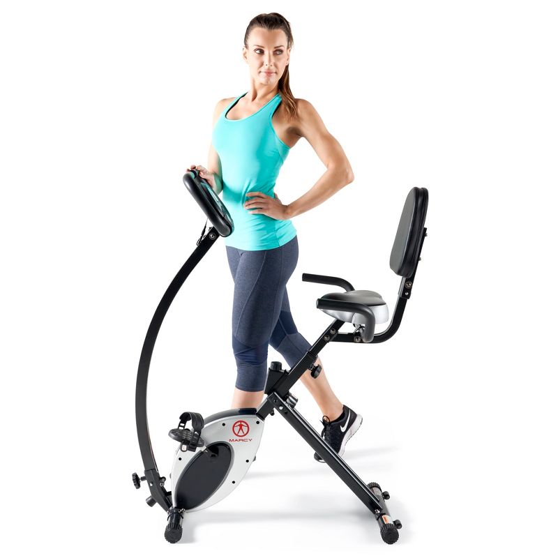 Marcy Foldable Exercise Bike with High Back Seat, 5 of 22