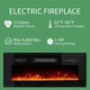AMERLIFE Entertainment Center Set Include Floating TV Stand with Electric Fireplace & 2 Bookcases - 2 of 4