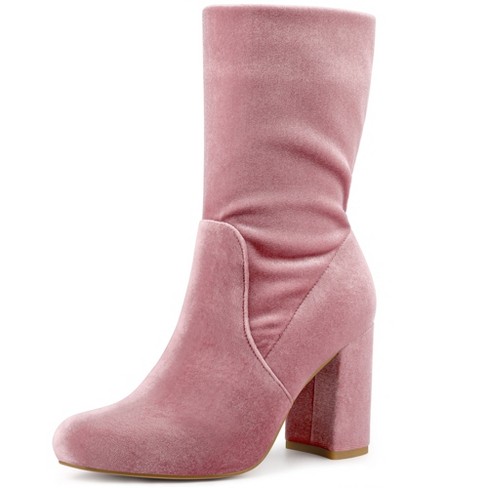 Pink mid shop calf boots