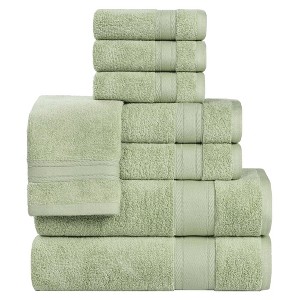 Classic Zero Twist Cotton Medium Weight Ultra-Soft Absorbent Towel Set by Blue Nile Mills - 1 of 4