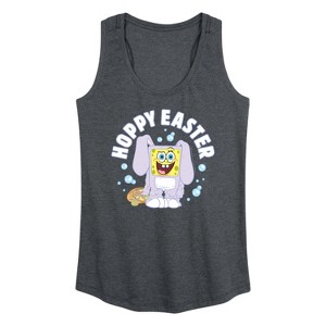 Women's - SpongeBob Squarepants - Hoppy Easter Graphic Racerback Tank - 1 of 4