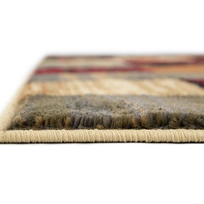 Multi-Color Geometric Octagon Synthetic Indoor Area Rug