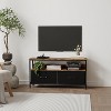 Jojoka Brown Modern Media Console Table with Open Storage Shelf - 2 of 4