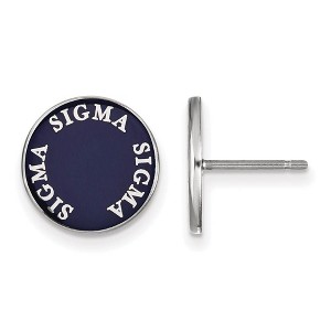 Black Bow Jewelry Sterling Silver Sigma Sigma Sigma Greek Life Stud Earrings - 1 of 3
