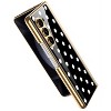 SAHARA - Inspire Series Hard Shell Polka Dot Case for Galaxy Z Fold5 - Black/White - 4 of 4