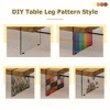 CAVINAS Rectangular Wooden Top Coffee Table with Tempered Glass Legs,DIY Sticker Center Table for Living Room,Living Room Furniture,Wood - 3 of 4