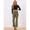 INSPIRE CHIC Women's Casual High Waist Wide Legs Bell Bottom Flared Long Pants - 3 of 4