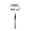 Slickblue Women's High Polished Stainless Steel Ring with Clear CZ, Halo Engagement Style, Sizes 5-10 - 4 of 4