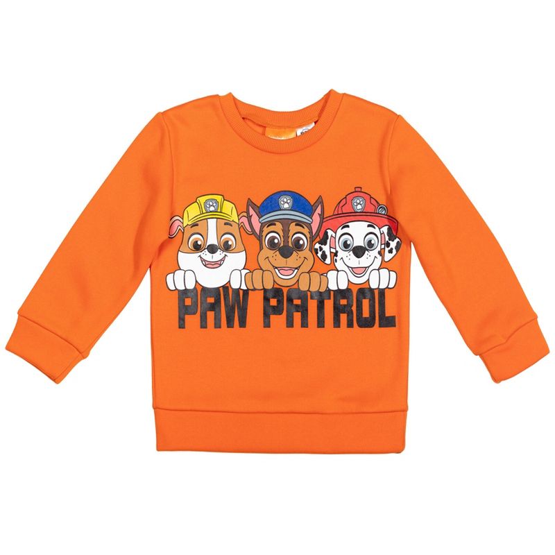 Paw Patrol Rocky Zuma Rubble Marshall Chase Fleece Sweatshirt and Pants Set Toddler, 2 of 8