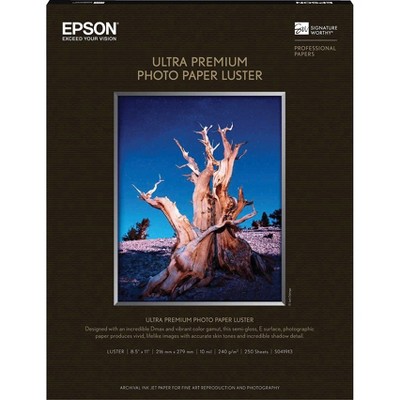 Epson Premium Luster Photo Paper 8.5" x 11" 250/Pack (S041913)