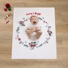 NoJo Disney Mickey and Minnie Mouse White, Red, and Green Christmas Holiday Wreath "Merry and Bright" Photo Op Super Soft Baby Blanket - 3 of 4