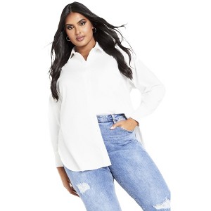 Avenue Women's Plus Size Karolina Shirt - 1 of 4