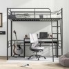 Costway Twin Metal Loft Bed Frame with Ladder Loft Bed with Safety Guardrails - 4 of 4