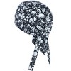 CTM Cotton Premium Lined Skull Print Do Rag - 4 of 4