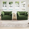 Sectional Modular Sofa Chair Set Of 2,Chenille Fabric Upholstered Living Room Sofa Chairs,Armchairs with removable sofa covers-Coolbibila - 3 of 4