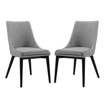 Set of 2 Viscount Dining Side Chair Fabric - Modway