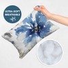 Americanflat Floral Rectangular Throw Pillow with Premium Polyester - White and Indigo - 3 of 4