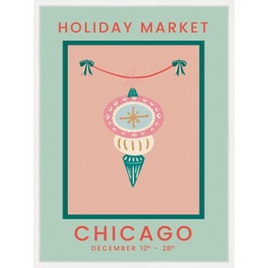 Amanti Art Chicago Christmas Market by Leonora Jennifer of Yellow Heart Art Canvas Art Framed - 1 of 4