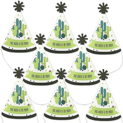 Big Dot of Happiness Prickly Cactus Party - Mini Cone Fiesta Party Hats - Small Little Party Hats - Set of 8