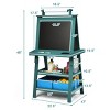 Safstar 3 in 1 Double-Sided Storage Art Easel w/Paint Cups for Kid Writing Teal Frosting - 2 of 4