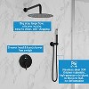 Acekool Shower Faucet Set with Rainfall Head & Handheld, Pressure Balance, - 4 of 4