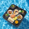 EAGLE PEAK Square Floating Tray for Pool and Hot Tub Wicker Serving Tray with Handles & Cup Large Floating Tray for Food & Drinks - 2 of 4