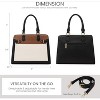 Handbags for Women, Tote Shoulder Bag Satchel Black Purse and PU Leather Top Handle for ladies - 3 of 4