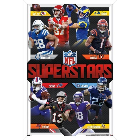 Trends International NFL League - Super Bowl LVII Ticket Collage Unframed  Wall Poster Print White Mounts Bundle 22.375 x 34