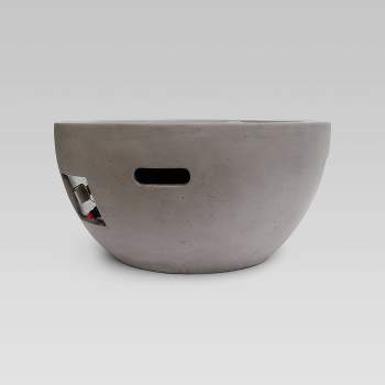 27" Marcel Concrete Fire Pit Light Gray - Christopher Knight Home