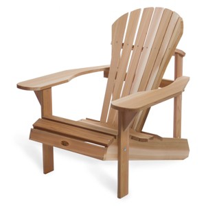 All Things Cedar Athena Adirondack Cedar Patio Chair, Outdoor Lounge Seat with Wide Arm Rest for Deck and Backyard Patio Furniture - 1 of 4