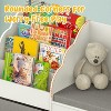 Kids Bookshelf with Reading Nook, Wooden Toy Storage Organizer with Cushioned Seat and 3 Fabric Drawers, Toddler Bookcase with Bench for Playroom. - 2 of 4