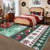 Christmas Runner Rug – Washable, Non-Slip, Santa & Reindeer Print, Low Pile, Foldable Carpet for Hallway, Kitchen, Bedside - 3 of 4