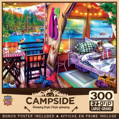 MasterPieces 300 Piece EZ Grip Jigsaw Puzzle - Glamping Style - 18"x24"
