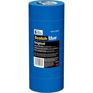 6 Pk Scotch Painter's Tape Original Multi-Surface Painter's Tape 1.88 Inches x 60 Yards Blue Protects Surfaces & Removes Easily Indoor & Outdoor - 1 of 4