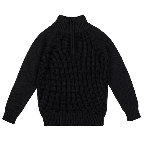 Cozeeme Boys Quarter Zip Long Sleeve Sweater 