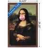 Trends International Reinders - Mona Lisa Bubble Gum Framed Wall Poster Prints - 3 of 4